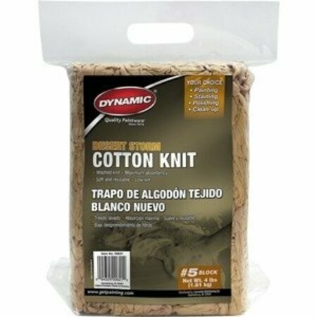 DYNAMIC PAINT PRODUCTS Dynamic #5 4Lb Block Desert Storm Cotton Knit Wiping Cloth 00621